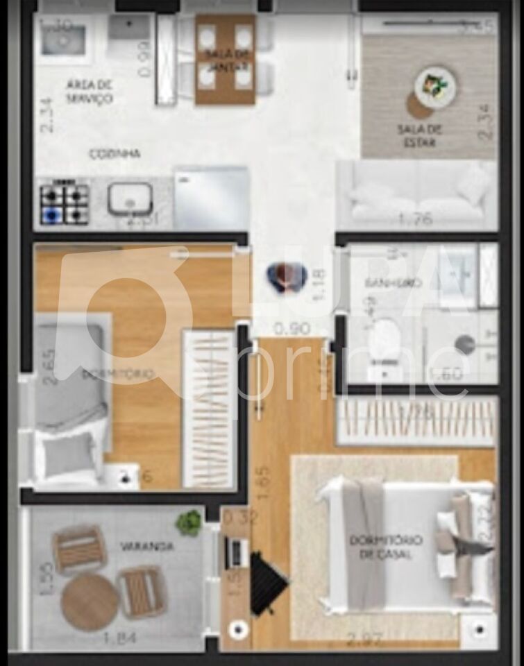 Apartamento, 2 quartos, 37 m² - Foto 12