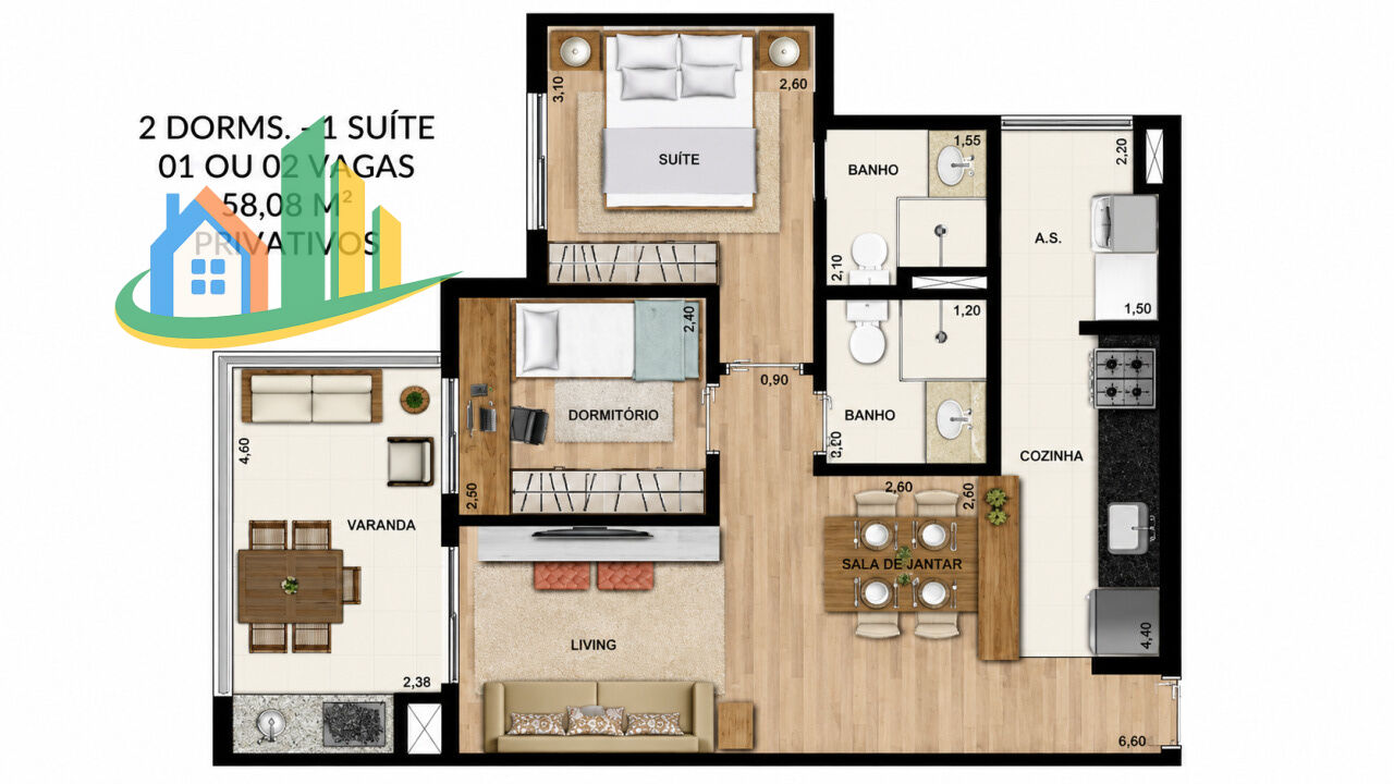 Apartamento, 58 m² - Foto 27