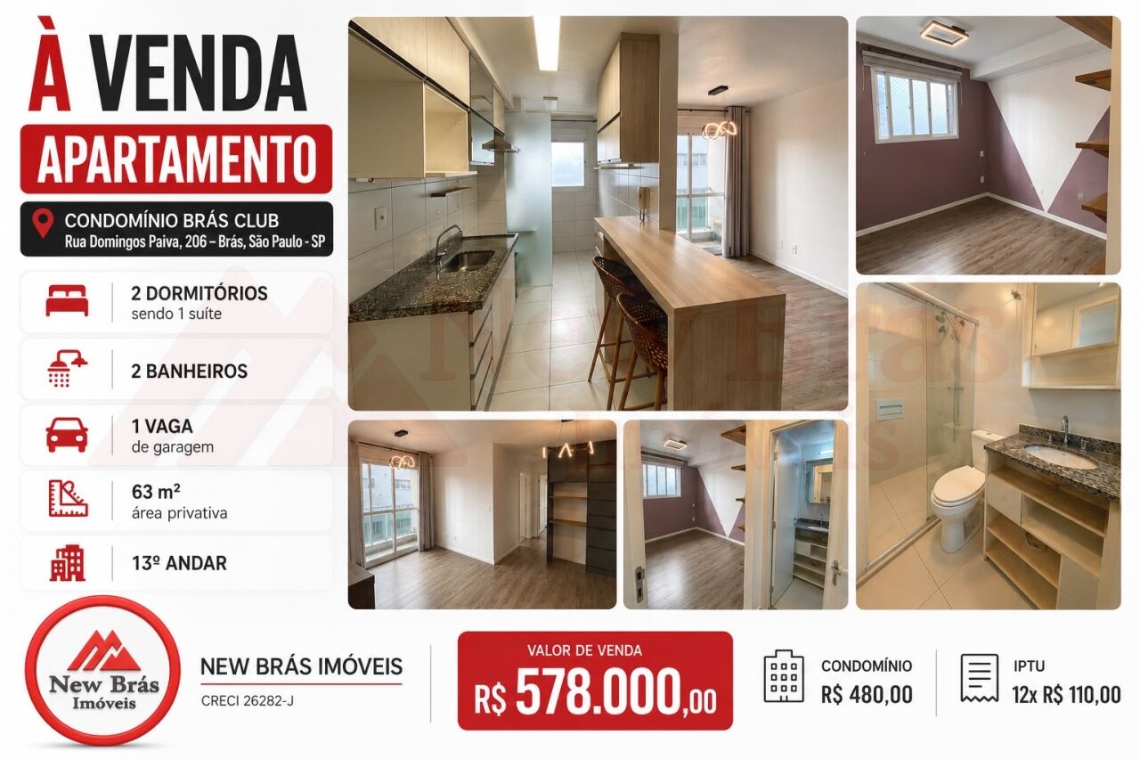 Apartamento para Venda - Brás