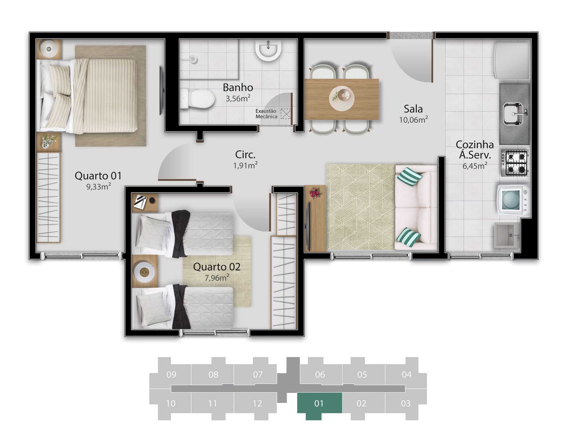 Apartamento à venda com 2 quartos, 42m² - Foto 32