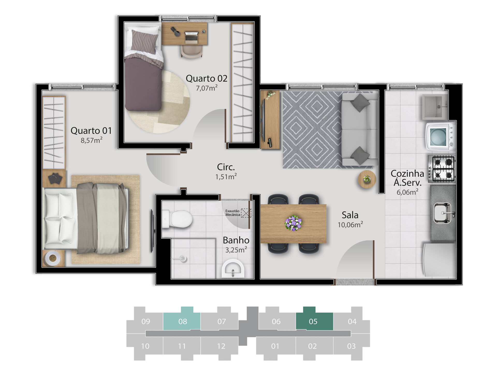 Apartamento à venda com 2 quartos, 42m² - Foto 36