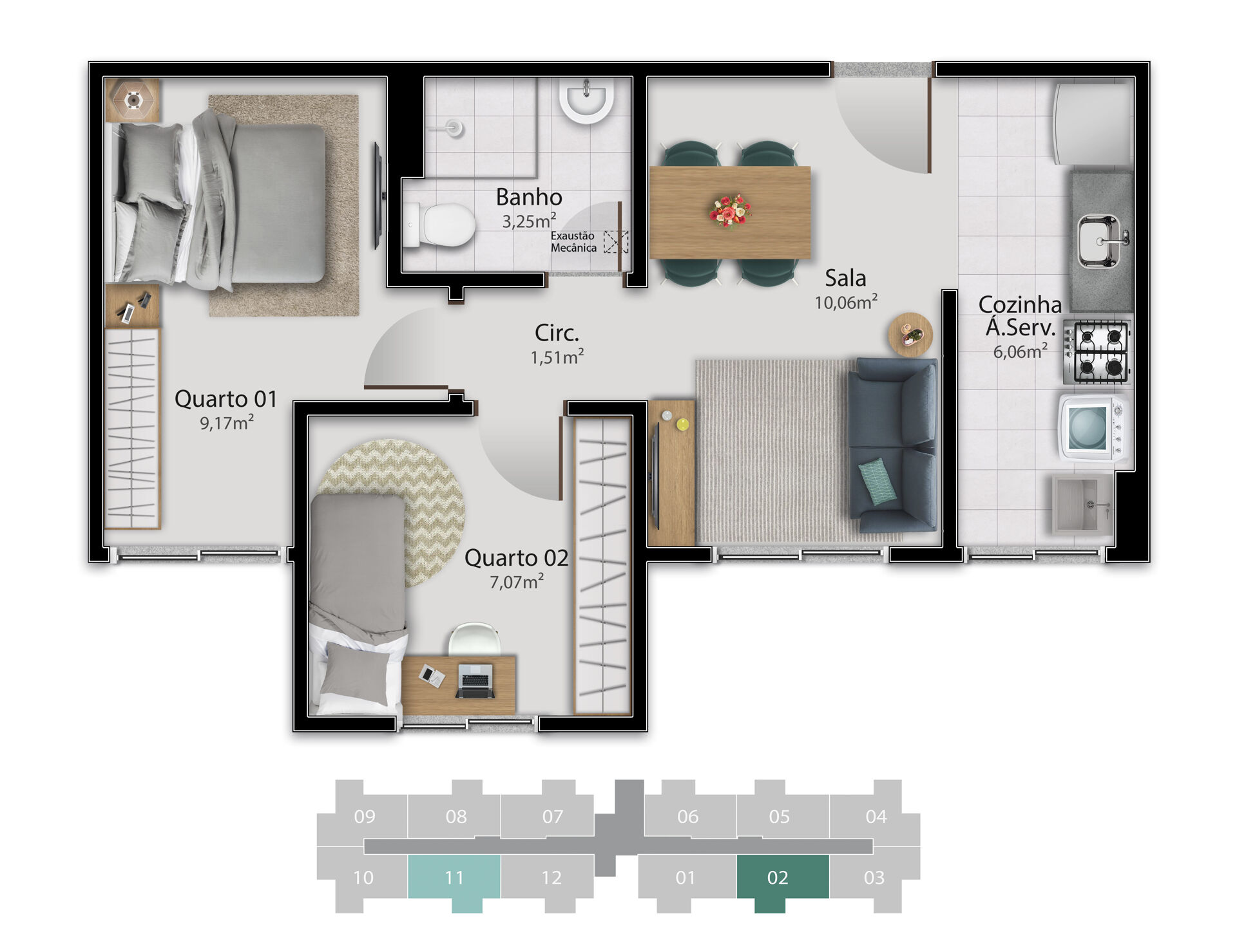 Apartamento à venda com 2 quartos, 42m² - Foto 35