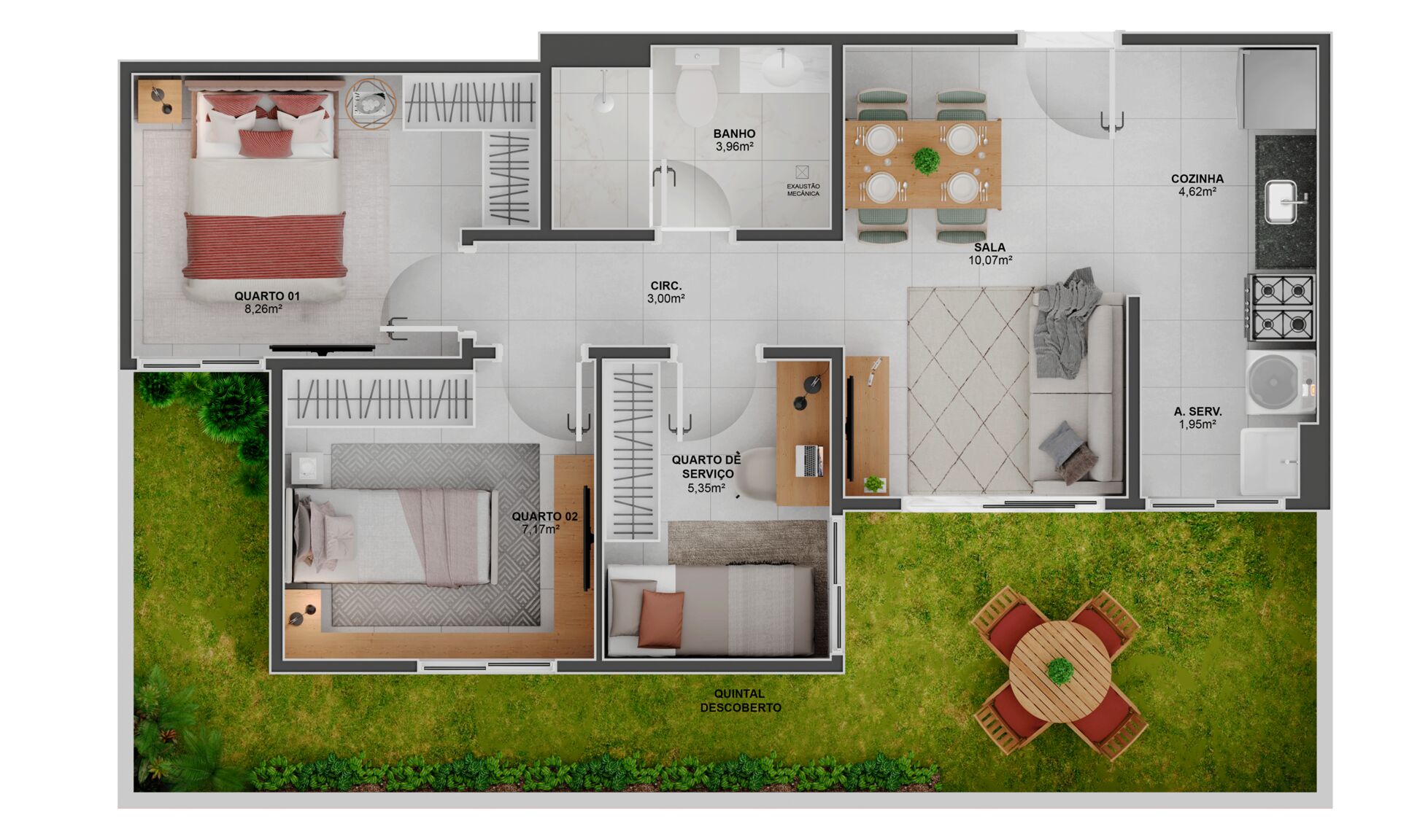 Apartamento à venda com 3 quartos, 51m² - Foto 40