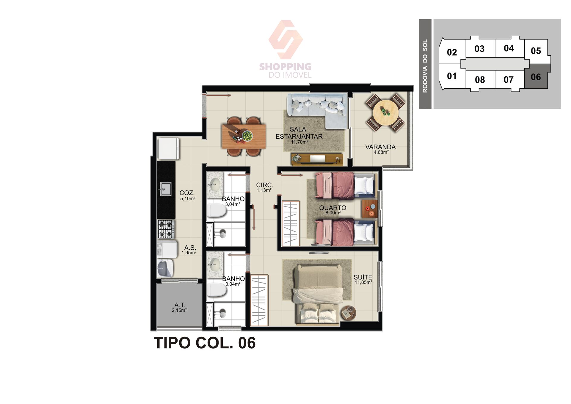 Apartamento à venda com 2 quartos, 59m² - Foto 45