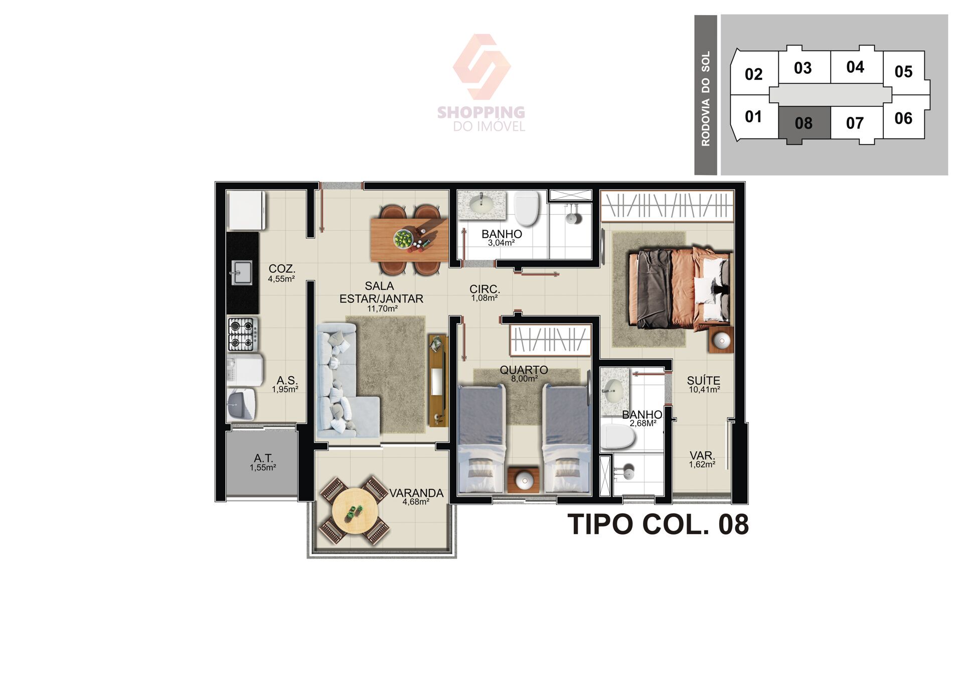 Apartamento à venda com 2 quartos, 59m² - Foto 47