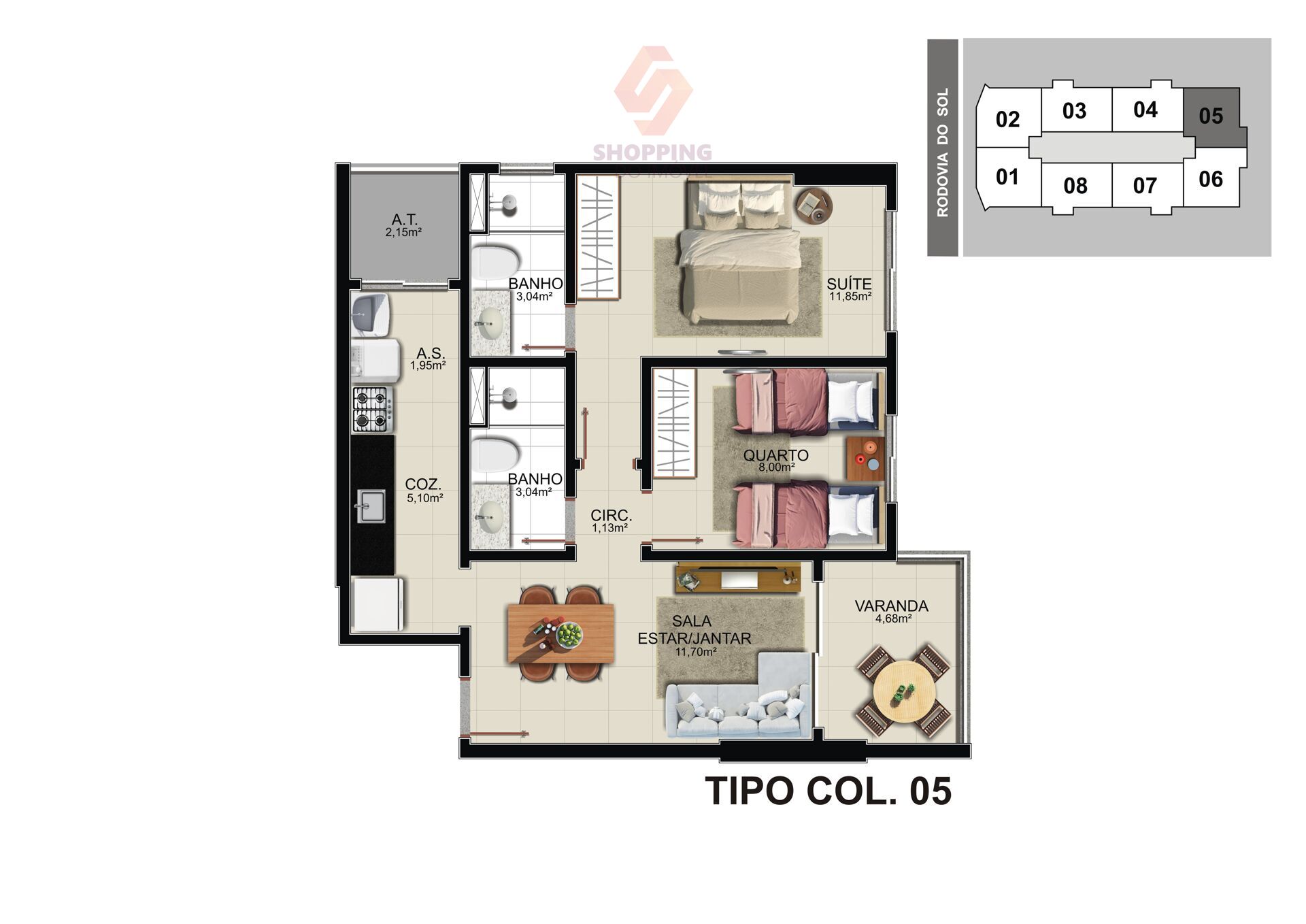 Apartamento à venda com 2 quartos, 59m² - Foto 44