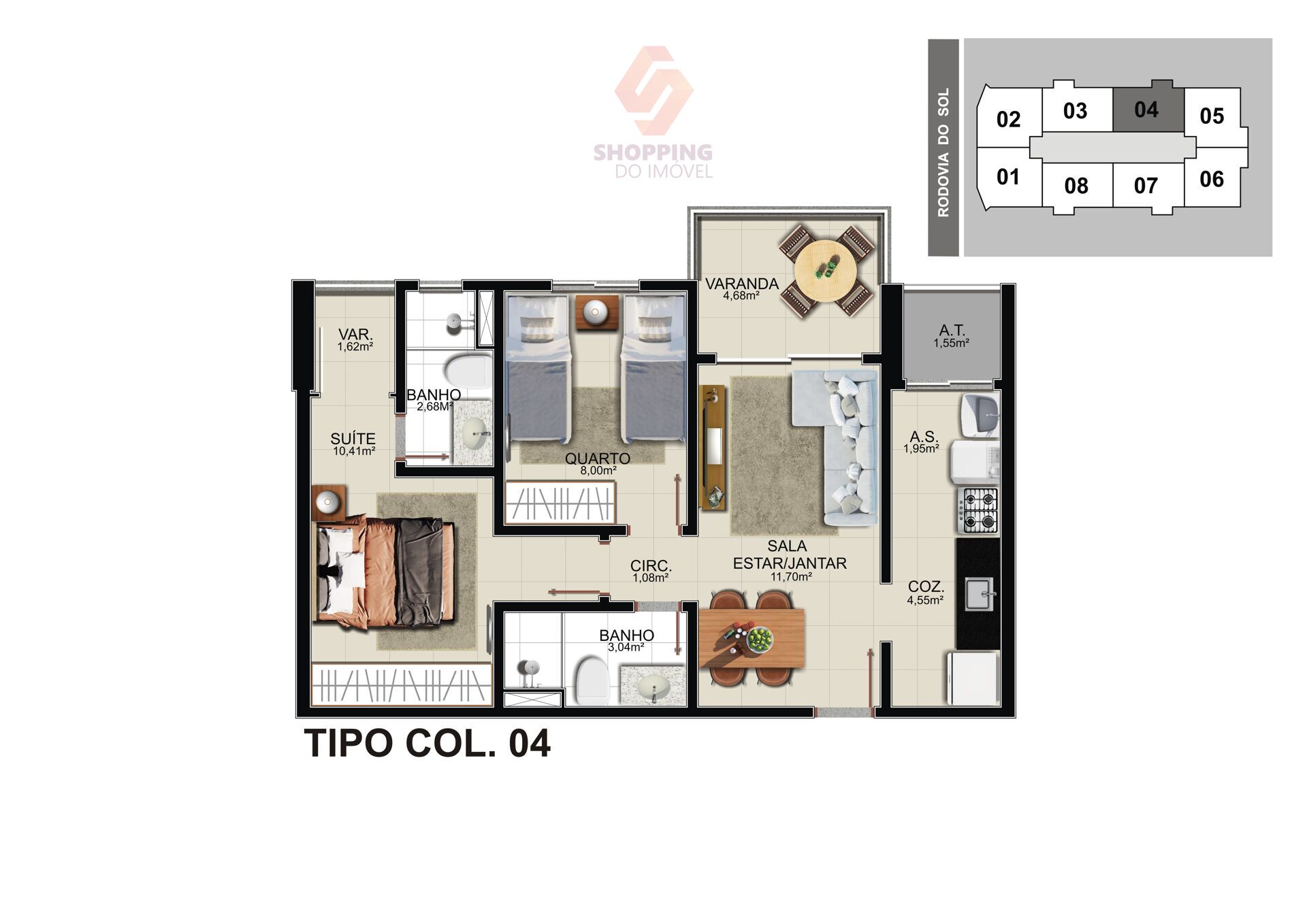 Apartamento à venda com 2 quartos, 59m² - Foto 43