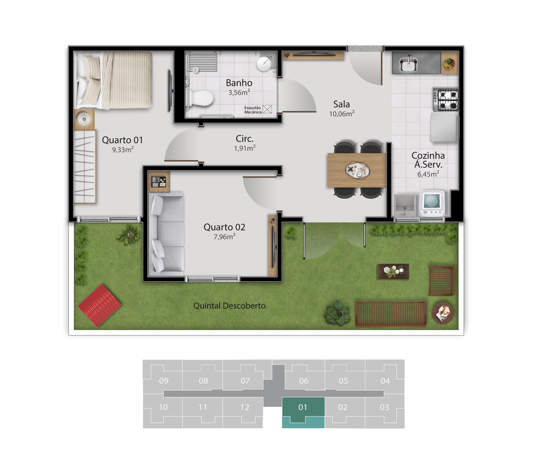 Apartamento à venda com 2 quartos, 42m² - Foto 10