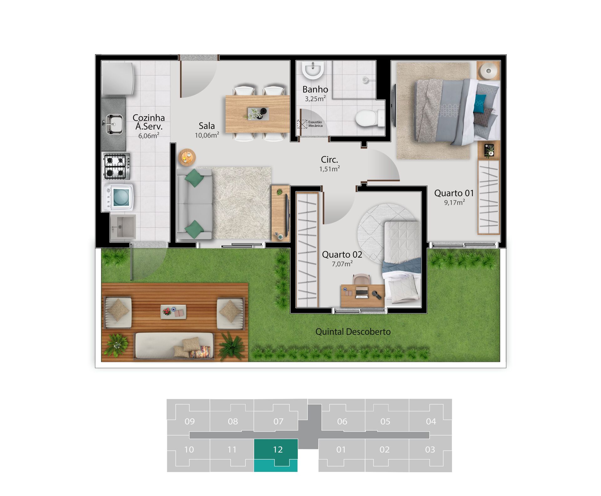 Apartamento à venda com 2 quartos, 42m² - Foto 14