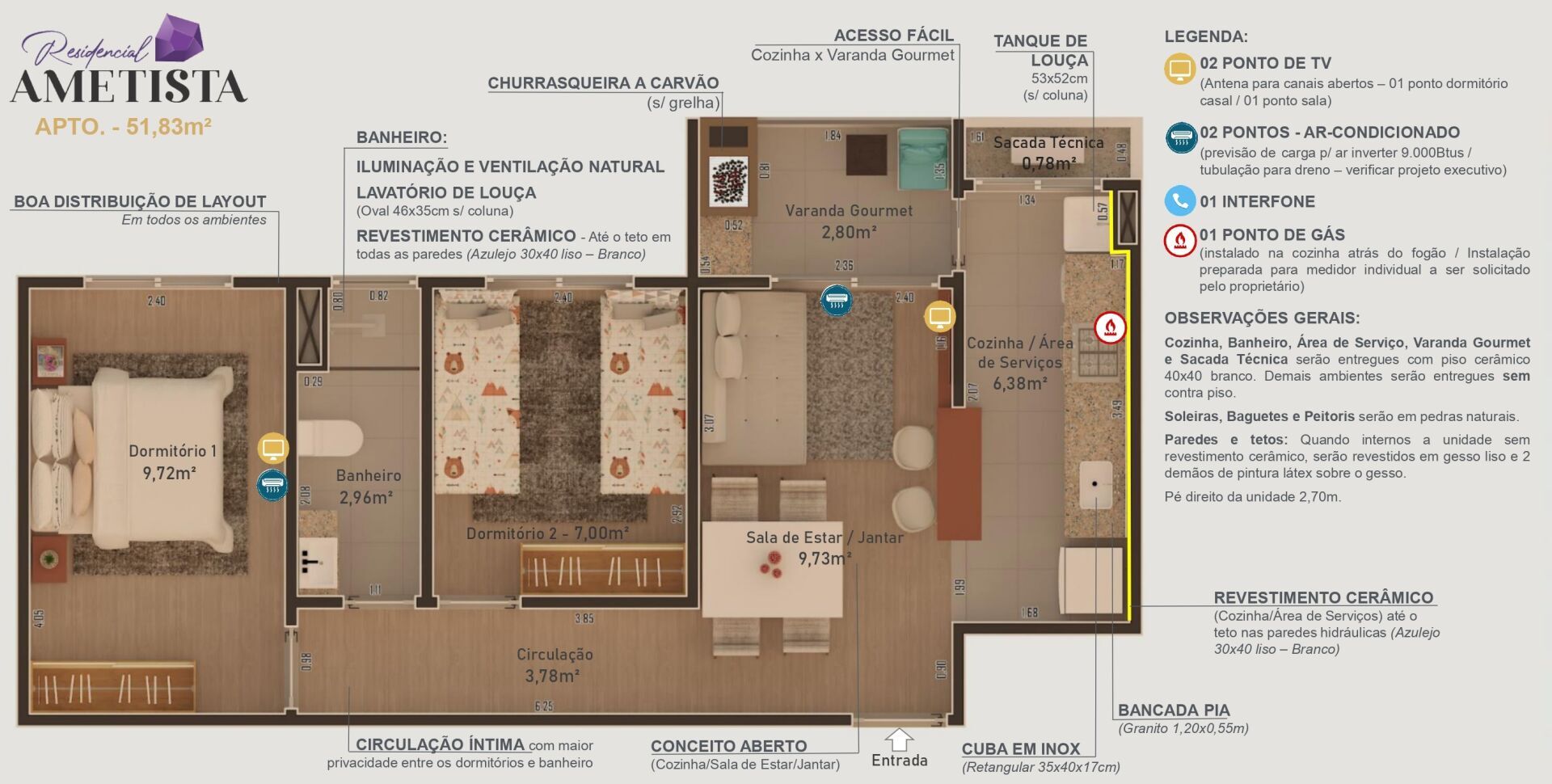 Apartamento, 2 quartos, 52 m² - Foto 35