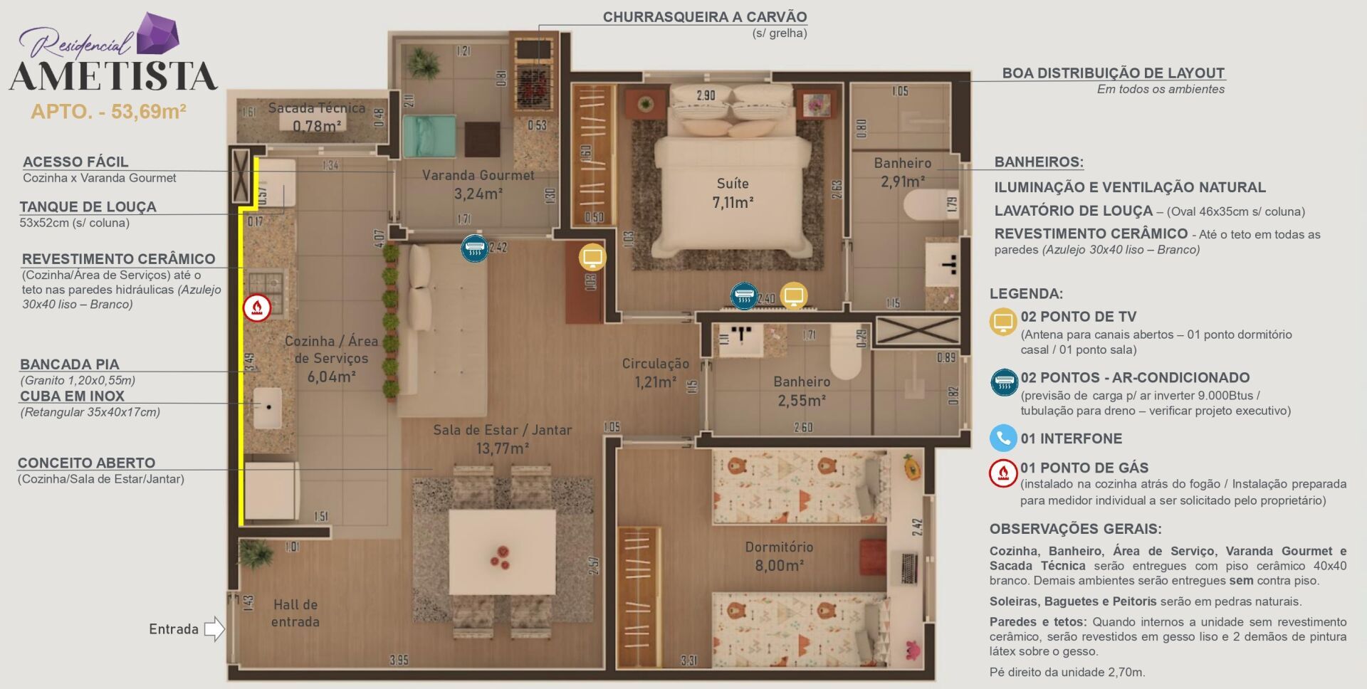 Apartamento, 2 quartos, 52 m² - Foto 37