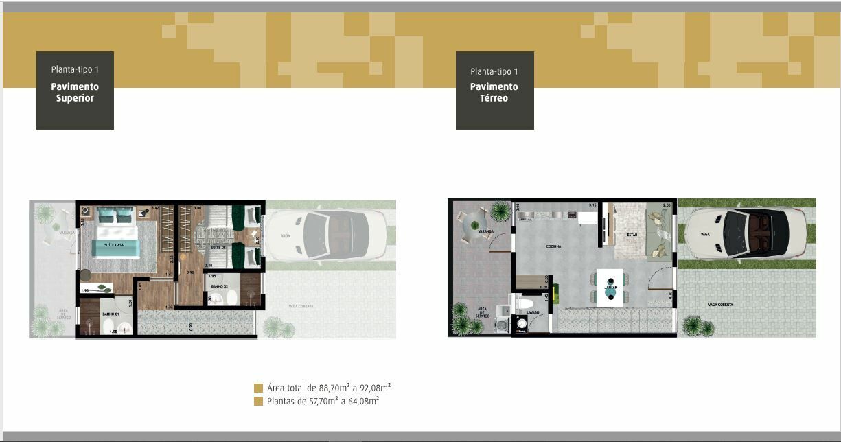 Sobrado, 2 quartos, 65 m² - Foto 6