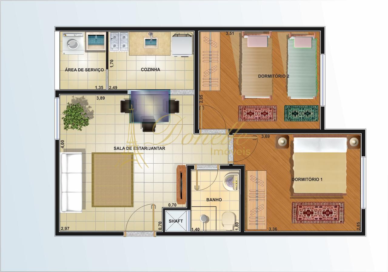Apartamento, 2 quartos, 52 m² - Foto 5