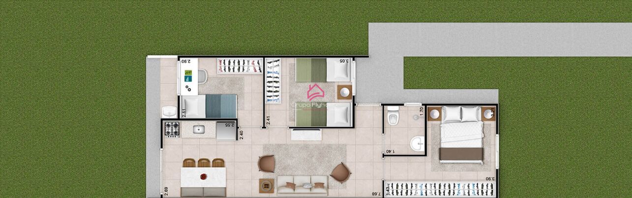 Casa, 3 quartos, 51 m² - Foto 22