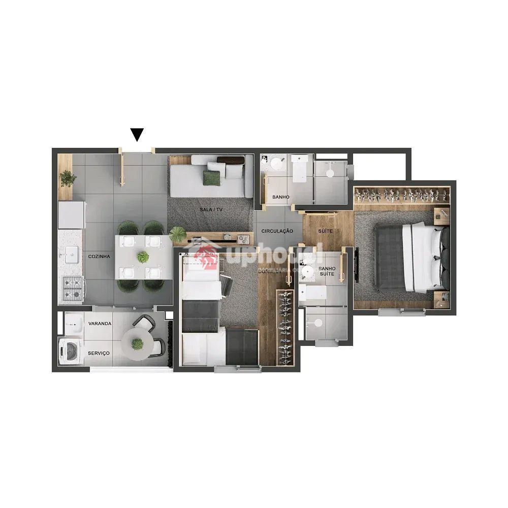 Apartamento à venda com 2 quartos, 46m² - Foto 2