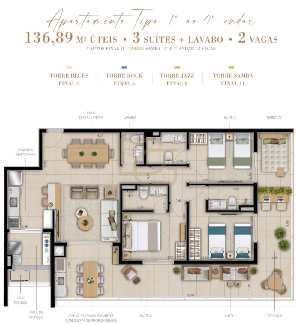 Apartamento, 3 quartos, 136 m² - Foto 11