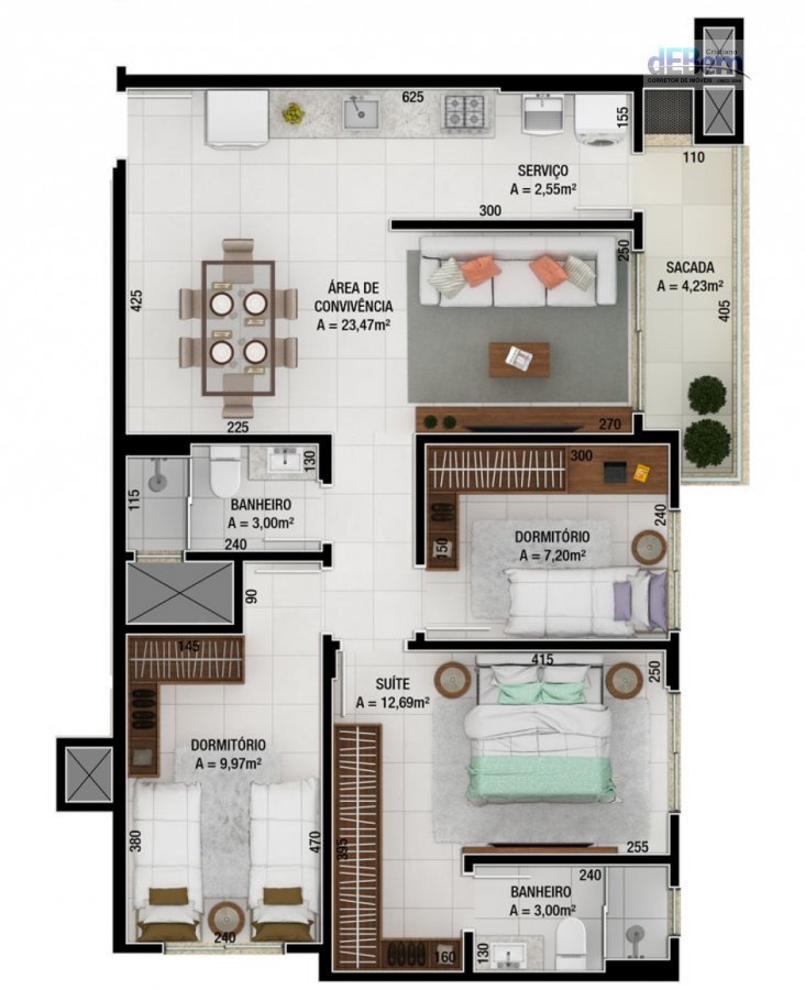 Apartamento à venda com 3 quartos, 90m² - Foto 12