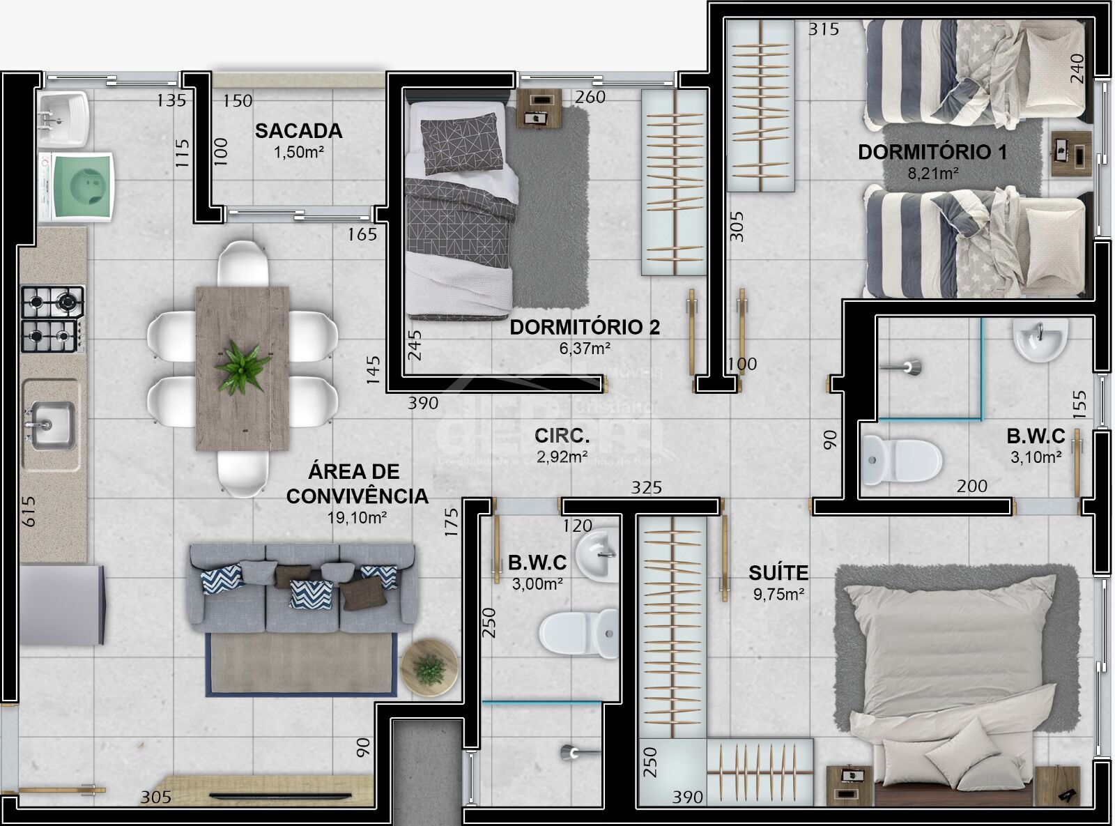 Apartamento, 3 quartos, 61 m² - Foto 23