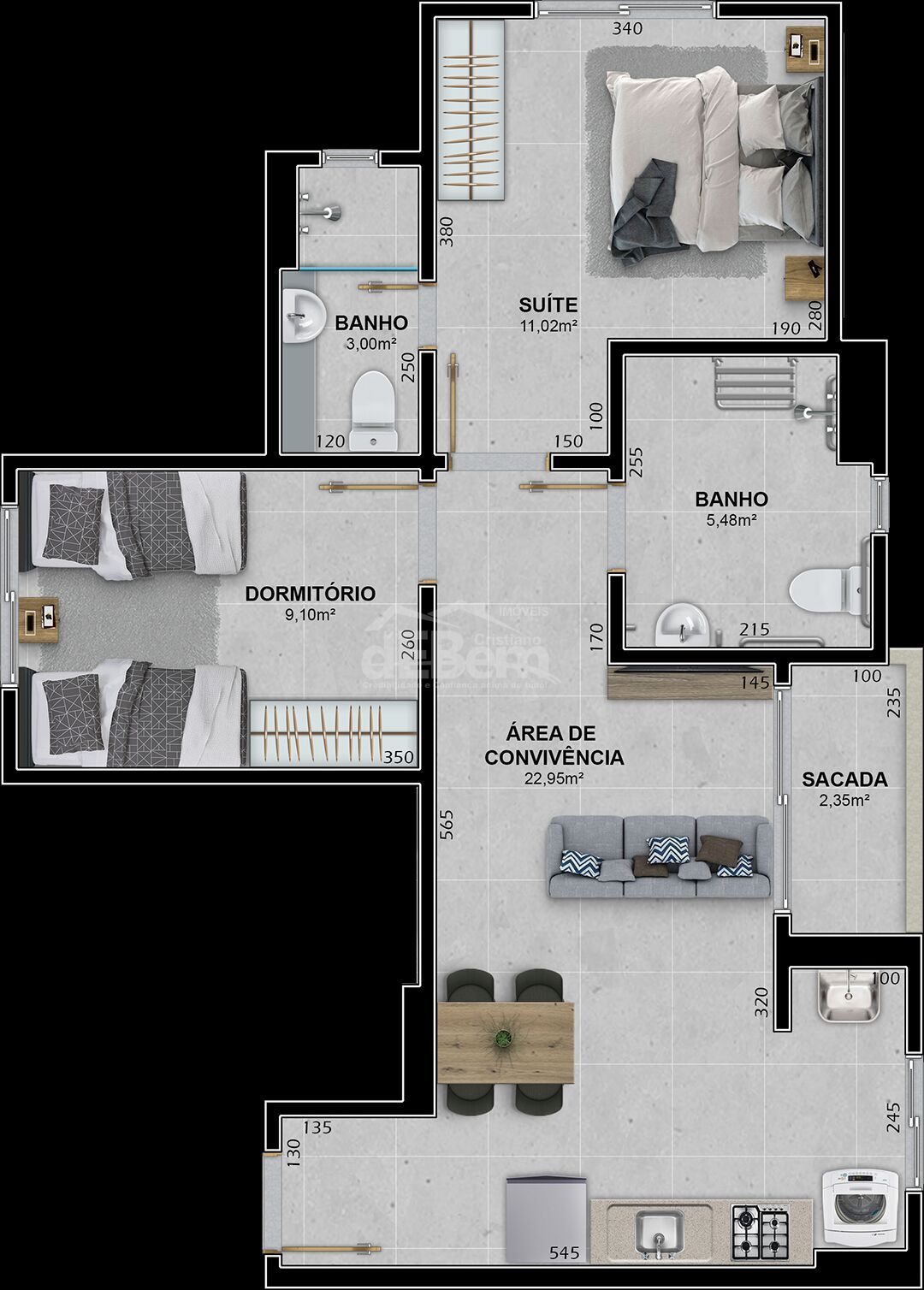 Apartamento à venda com 2 quartos, 62m² - Foto 7