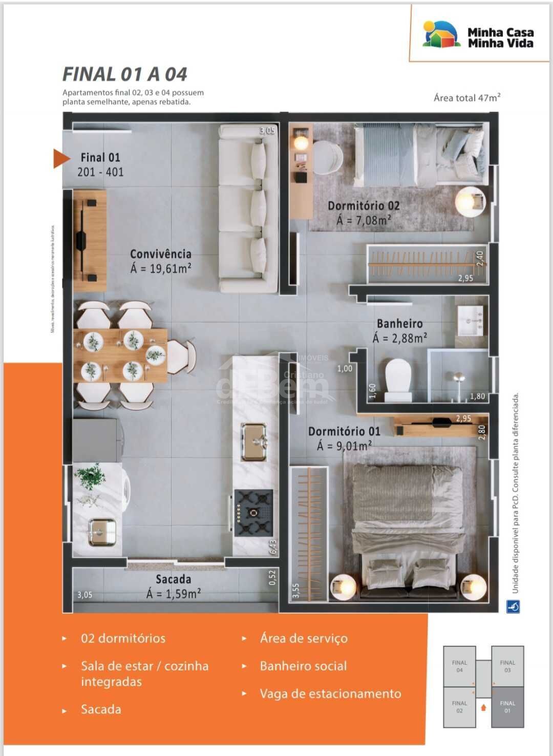 Apartamento, 2 quartos, 50 m² - Foto 8