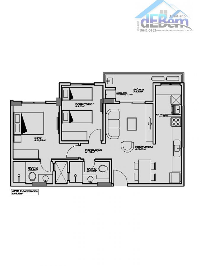 Apartamento à venda com 3 quartos, 95m² - Foto 8