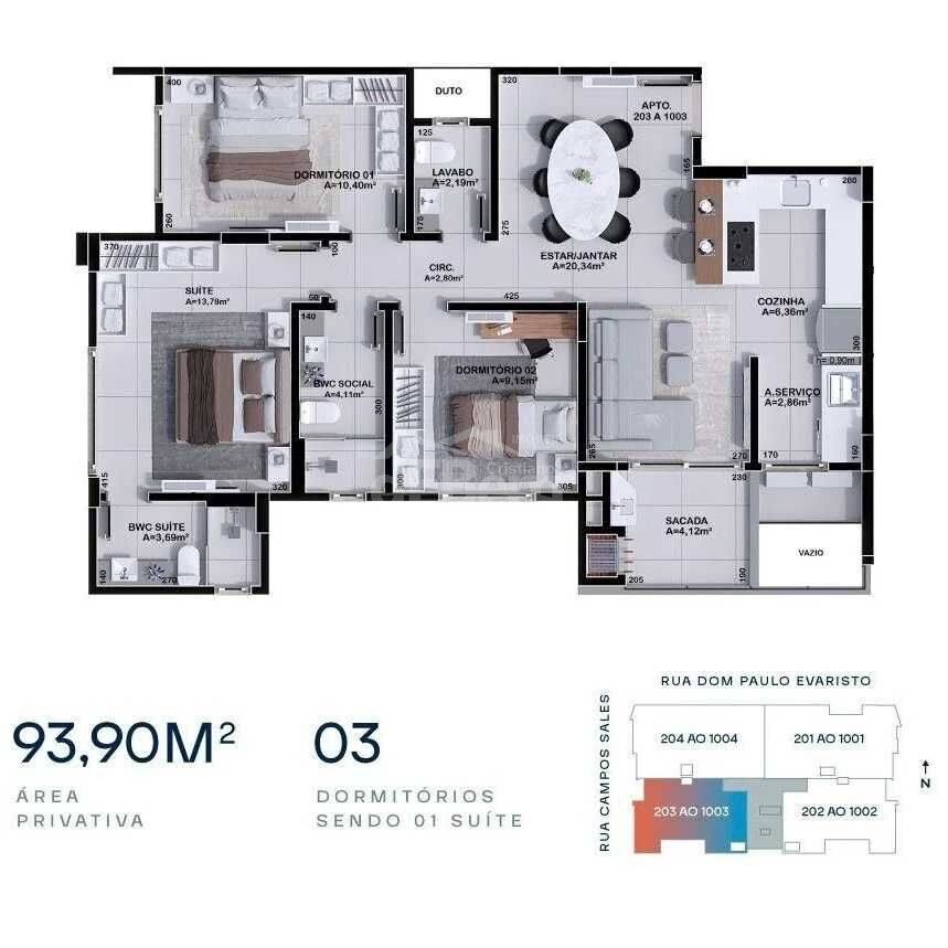 Apartamento à venda com 3 quartos, 94m² - Foto 10