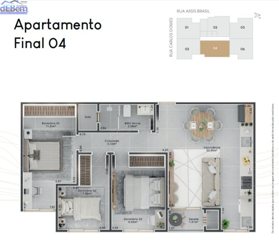 Apartamento à venda com 3 quartos, 65m² - Foto 7