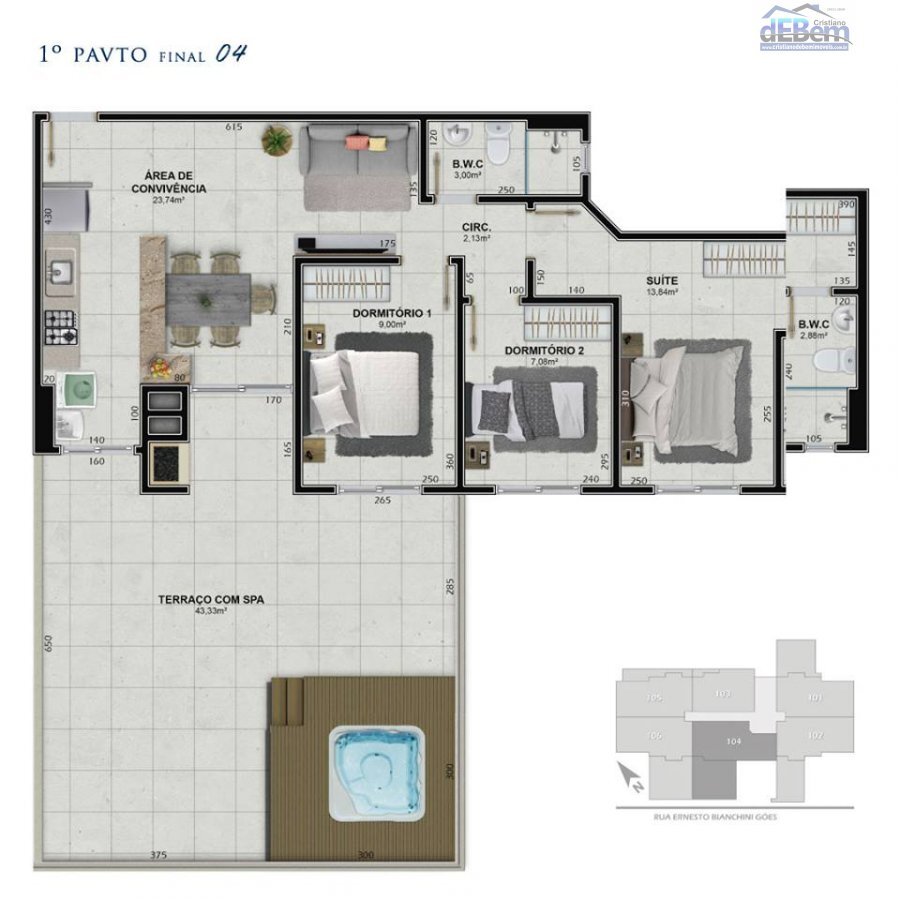 Apartamento à venda com 3 quartos, 73m² - Foto 10