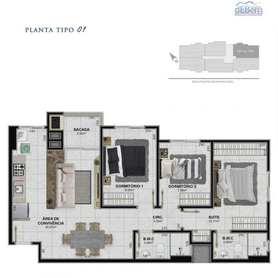 Apartamento à venda com 3 quartos, 73m² - Foto 15