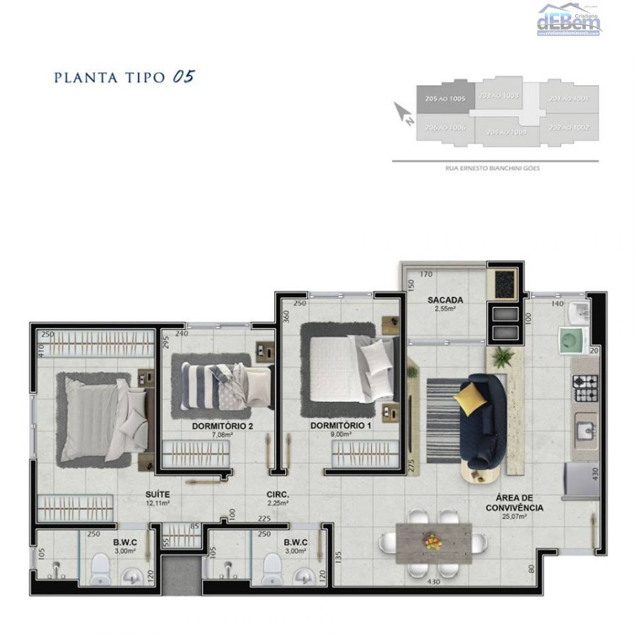 Apartamento à venda com 3 quartos, 73m² - Foto 11