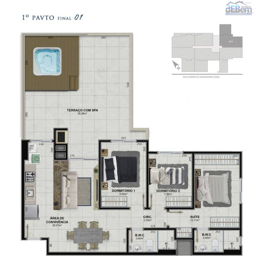 Apartamento à venda com 3 quartos, 73m² - Foto 24