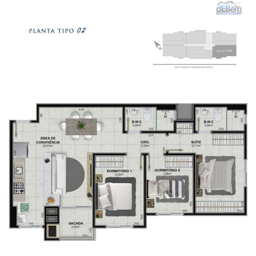 Apartamento à venda com 3 quartos, 73m² - Foto 13