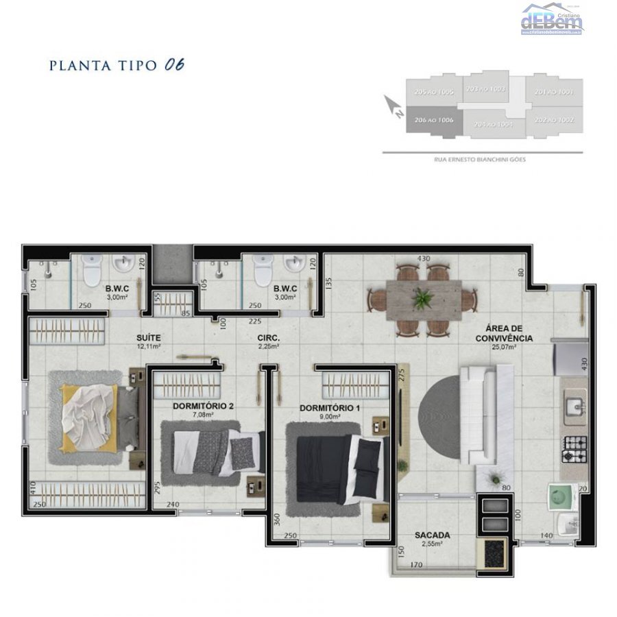 Apartamento à venda com 3 quartos, 73m² - Foto 22