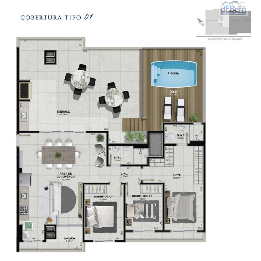Apartamento à venda com 3 quartos, 73m² - Foto 19