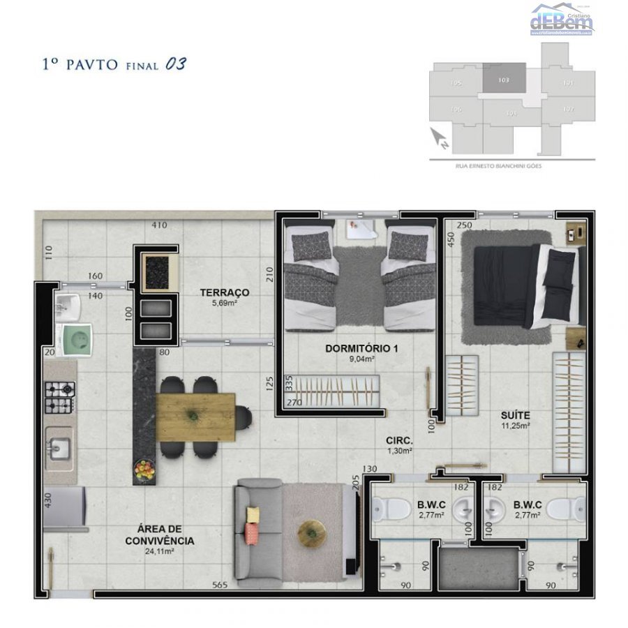 Apartamento à venda com 3 quartos, 73m² - Foto 12