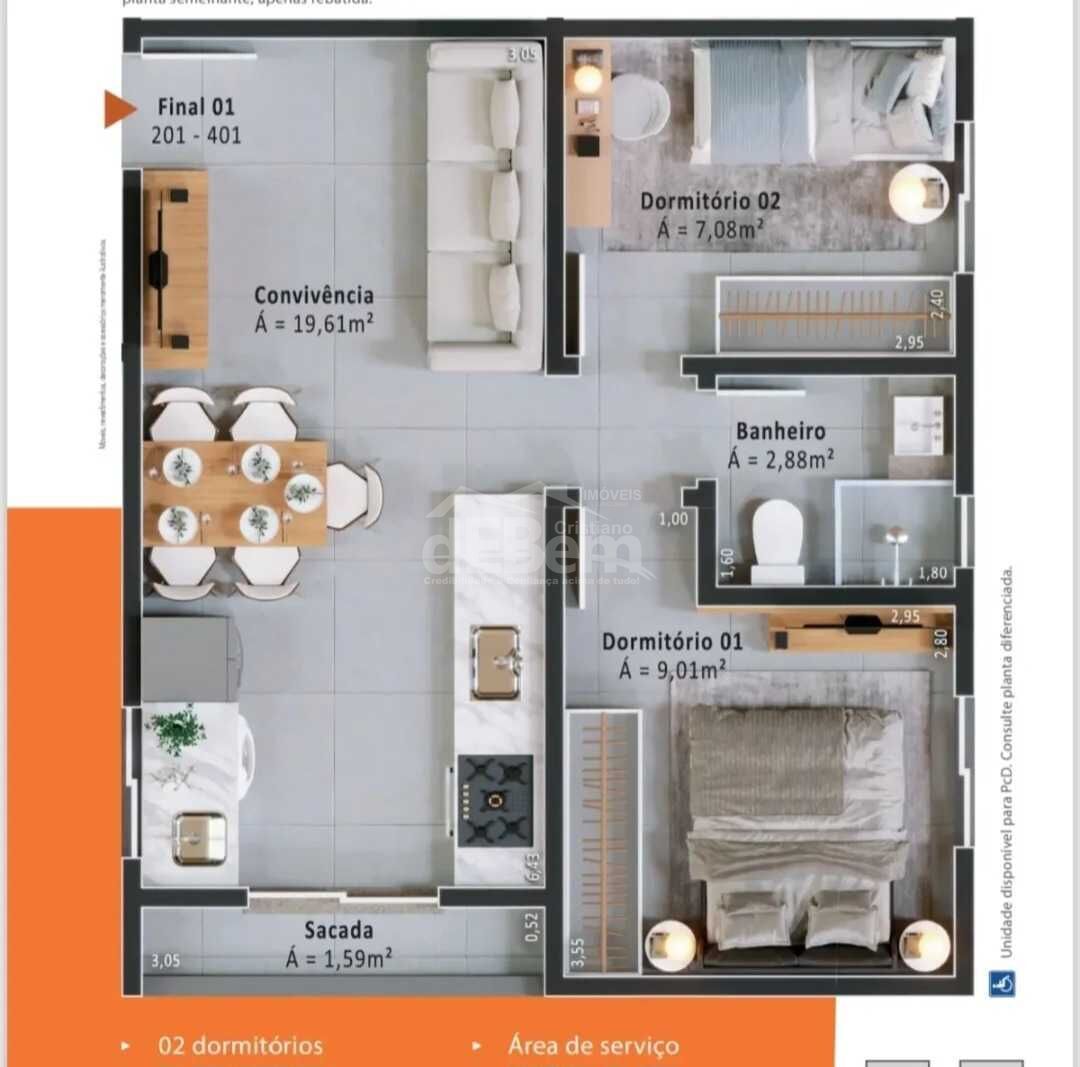 Apartamento, 1 quarto, 50 m² - Foto 10
