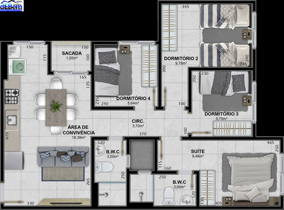 Apartamento à venda com 4 quartos, 70m² - Foto 11
