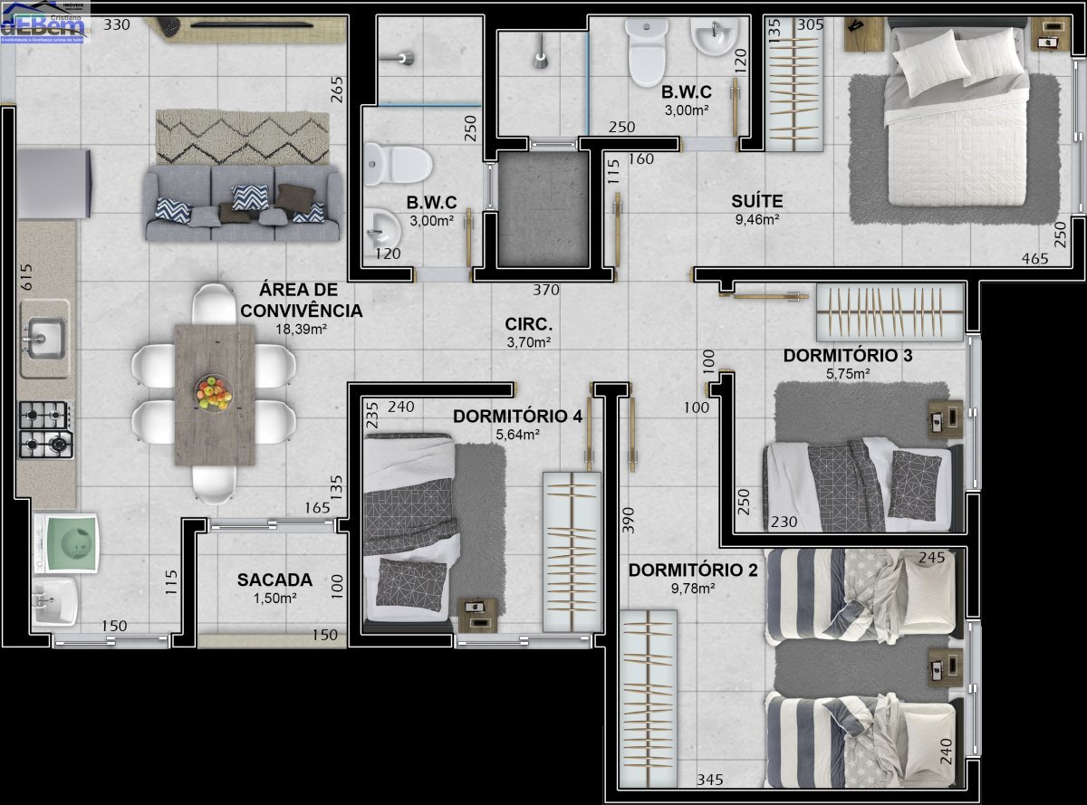 Apartamento à venda com 4 quartos, 70m² - Foto 10