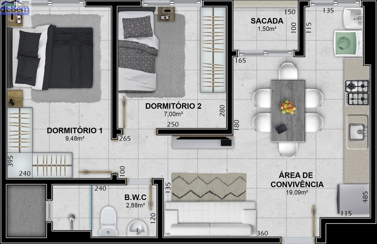 Apartamento à venda com 4 quartos, 70m² - Foto 9