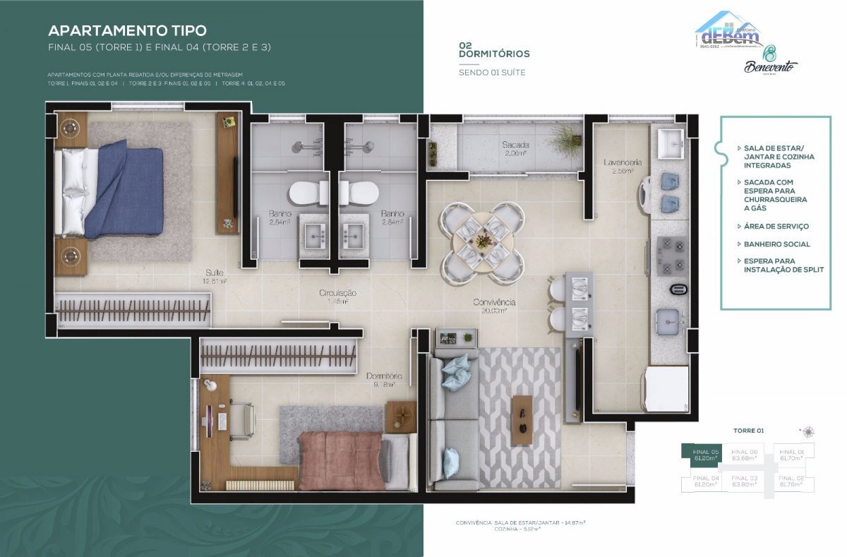 Apartamento, 2 quartos, 64 m² - Foto 5