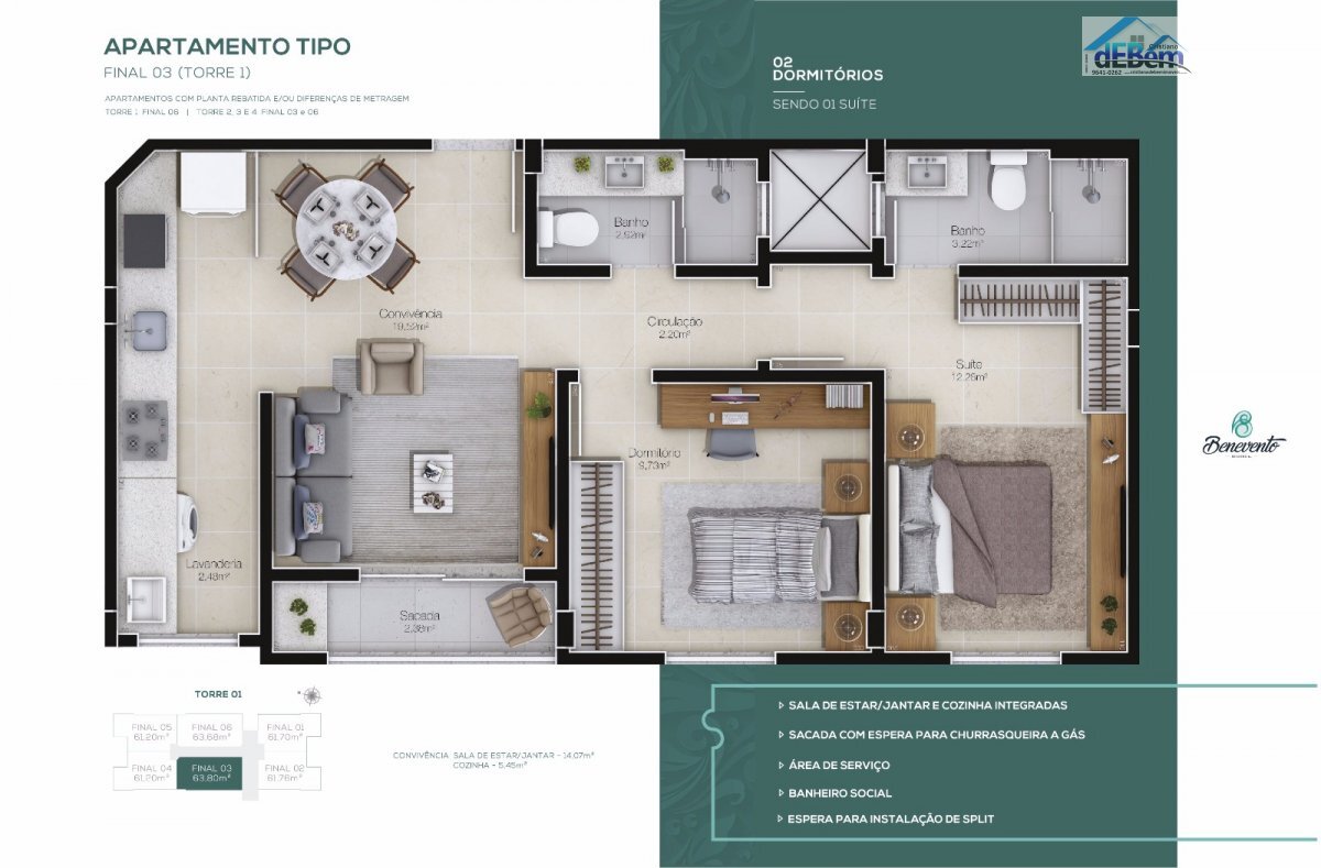 Apartamento, 2 quartos, 64 m² - Foto 4