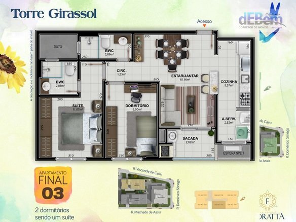 Apartamento à venda com 2 quartos, 67m² - Foto 6
