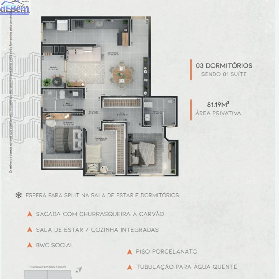 Apartamento à venda com 3 quartos, 81m² - Foto 9