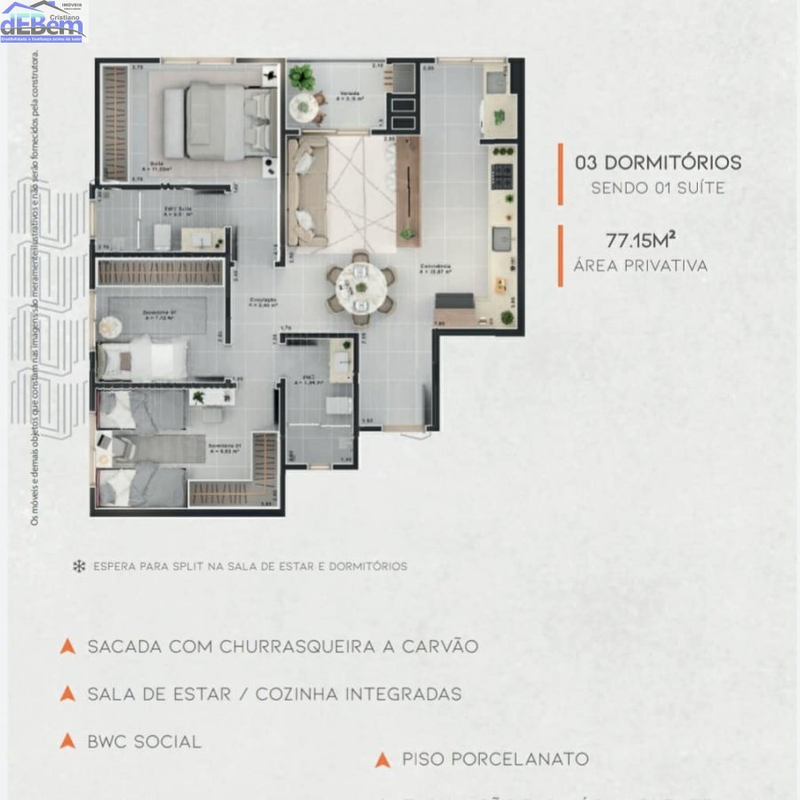 Apartamento à venda com 3 quartos, 81m² - Foto 5