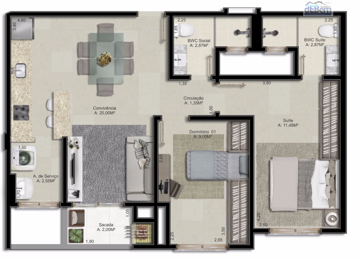 Apartamento à venda com 3 quartos, 80m² - Foto 13