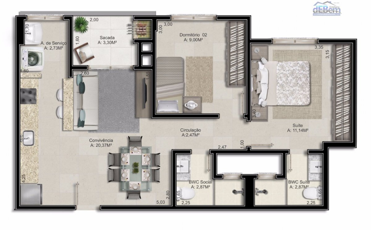 Apartamento à venda com 3 quartos, 80m² - Foto 8