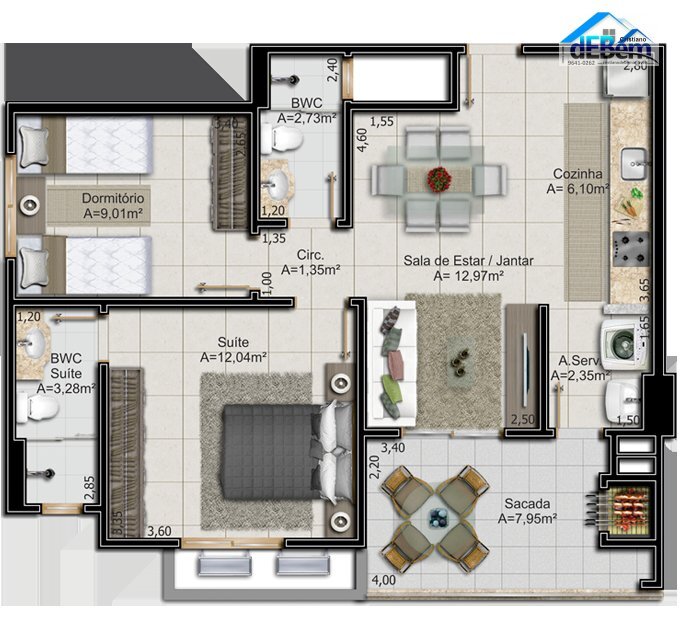 Apartamento à venda com 2 quartos, 65m² - Foto 10