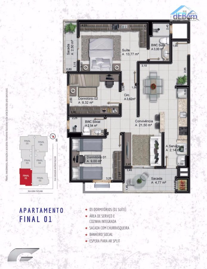 Apartamento à venda com 3 quartos, 84m² - Foto 7