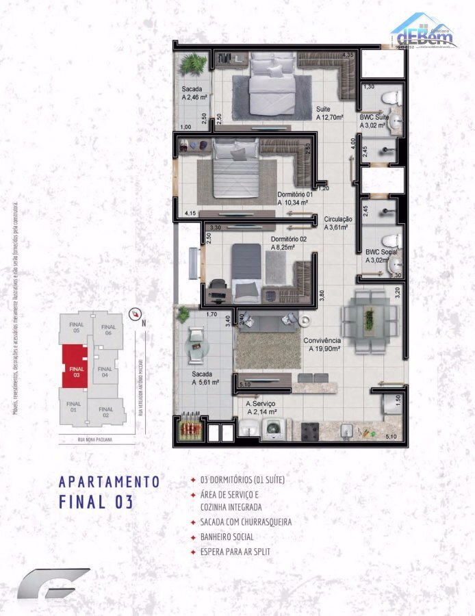 Apartamento à venda com 3 quartos, 84m² - Foto 9