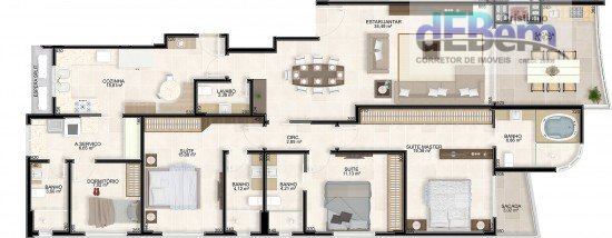Apartamento à venda com 3 quartos, 172m² - Foto 5